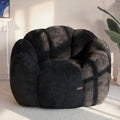 Flower-Shaped Faux Fur Bean Bag Chair Sofa with High-Density Foam Filling